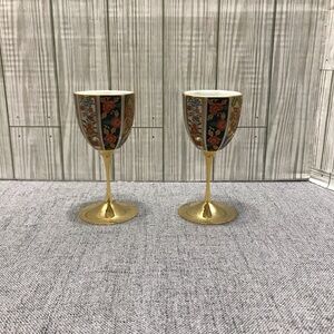 Vintage Set of Kutani Yaki Porcelain Goblets.